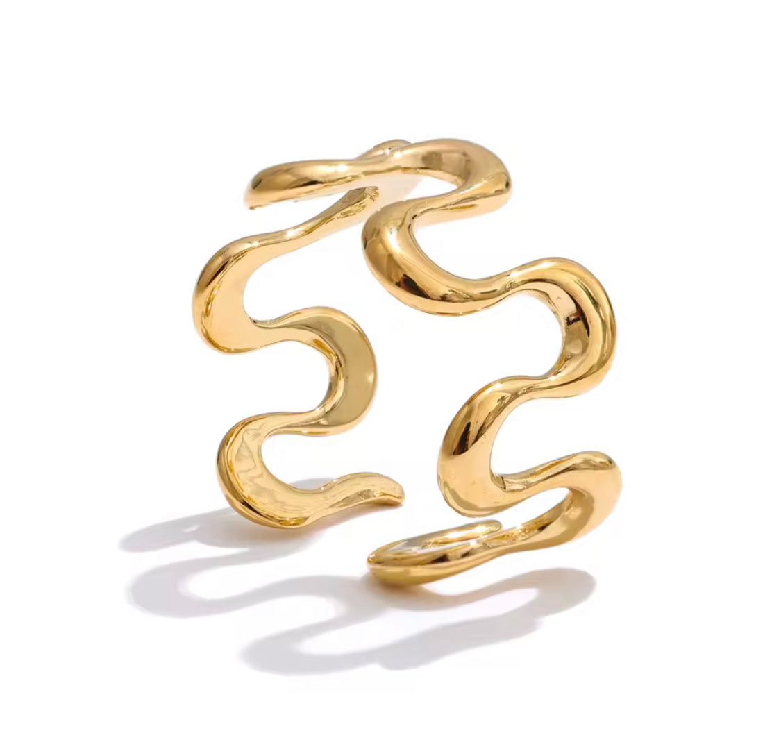 Anello "Onda Fluida"