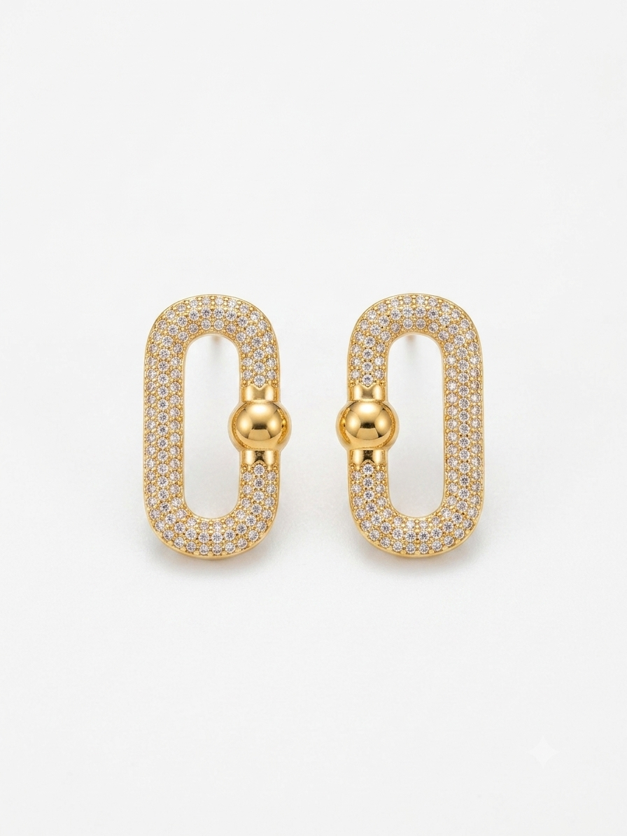 Orecchini "Maglia Glitter"
